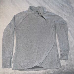 KYODAN Outdoor Gray Side Quarter-Zip Pullover Cute Tulip Hem Size Medium